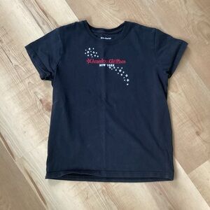 American Girl Place New York navy blue embroidered short sleeve T-shirt girls L